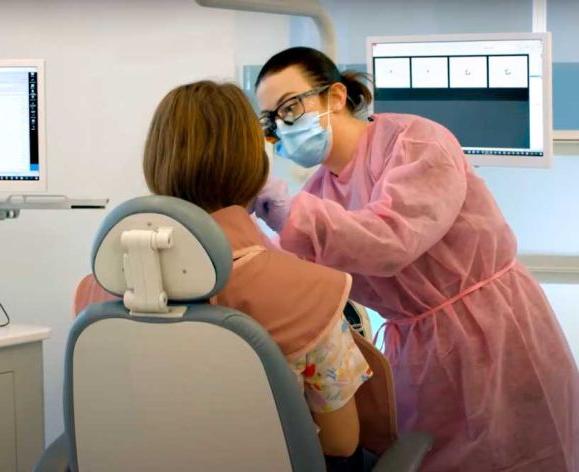 hygienist and patient